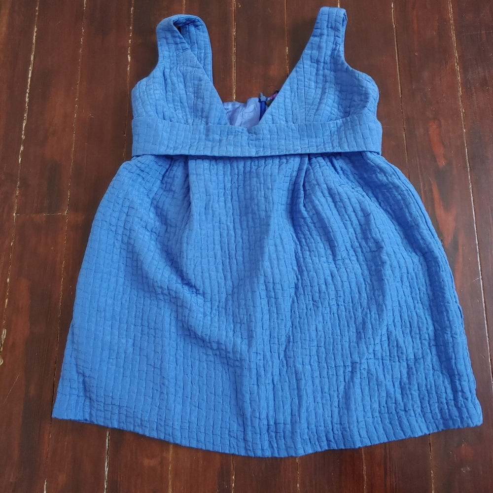 Blue textured Dress